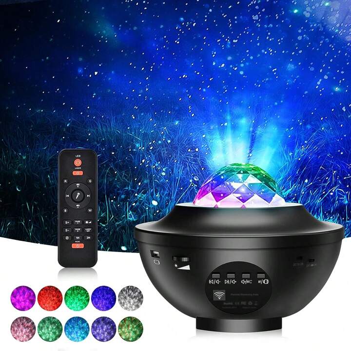 Multifunctional Starry Night Light Projector with Bluetooth Speaker
