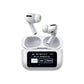 White Active Noise Cancelling Bluetooth Earbuds with Long Battery Life
