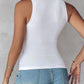 Ins Round Neck Vest With Bra Summer Solid Color Bottom Sleeveless Top Womens Clothing