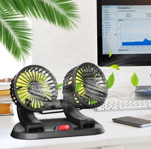 Double Headed Vehicle Fan