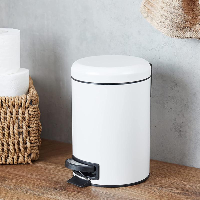 Maggy Brushed White Step Bin by EKO