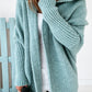 Ins Knitted Hooded Cardigan Fashion Loose Solid Color Batwing Sleeve Sweater Autumn And Winter Women's Clothing