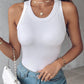 Ins Round Neck Vest With Bra Summer Solid Color Bottom Sleeveless Top Womens Clothing
