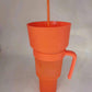 Snack With Handle Straw Cup Kitchen Gadgets