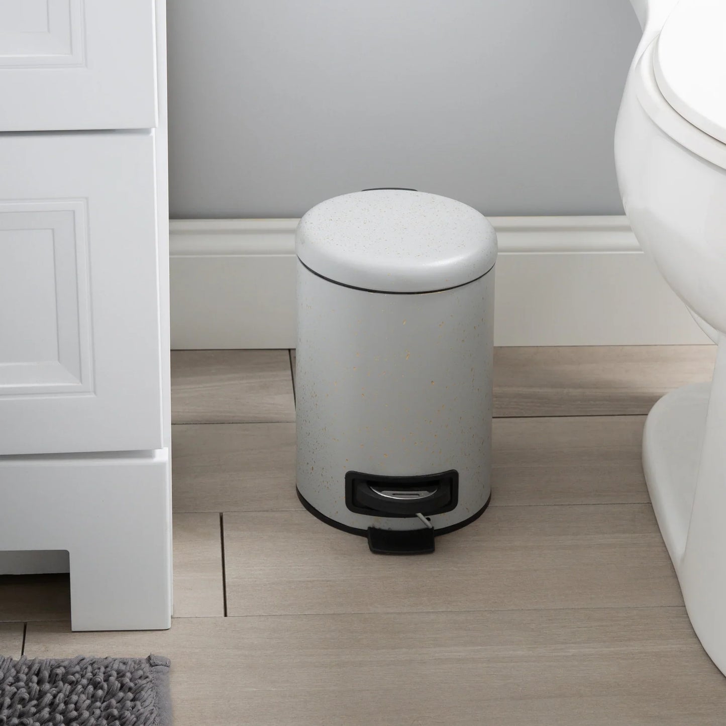Maggy Brushed White Step Bin by EKO