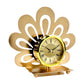 Golden Rose Design Table Clock